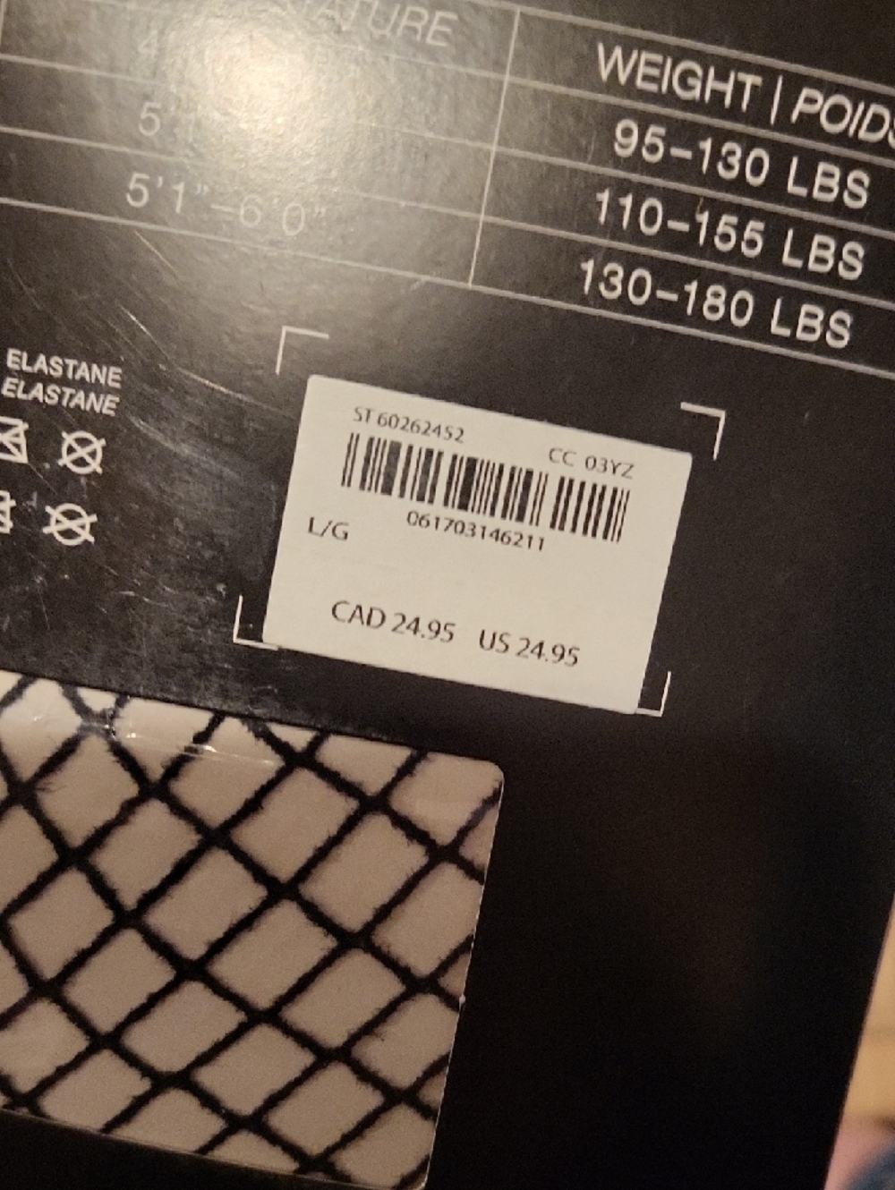 La SENZA Black Fishnet Tights - Classic Net Hosiery - Picture 8 of 8